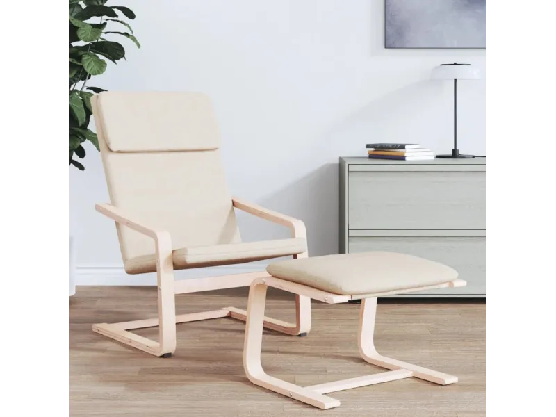 Chaise de relaxation Crème Tissu