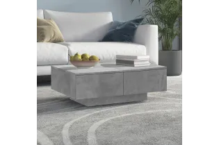Table basse Gris béton 90x60x31 cm Aggloméré