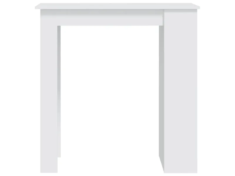 Table de bar avec rangement Blanc 102x50x103,5 cm Aggloméré