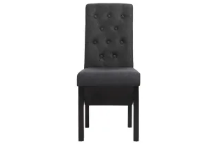 Chaises à manger lot de 2 gris foncé tissu 2