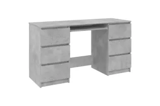Bureau Gris béton 140x50x77 cm Aggloméré 2