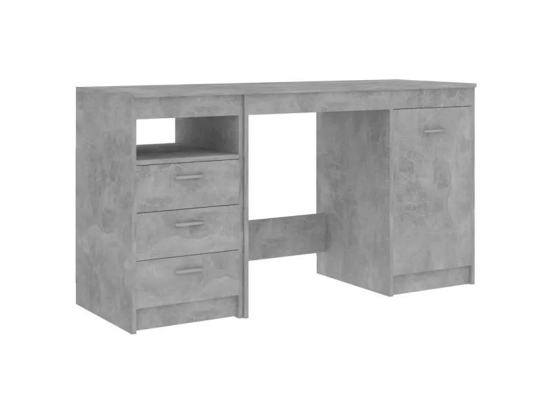 Bureau Gris béton 140x50x76 cm Aggloméré