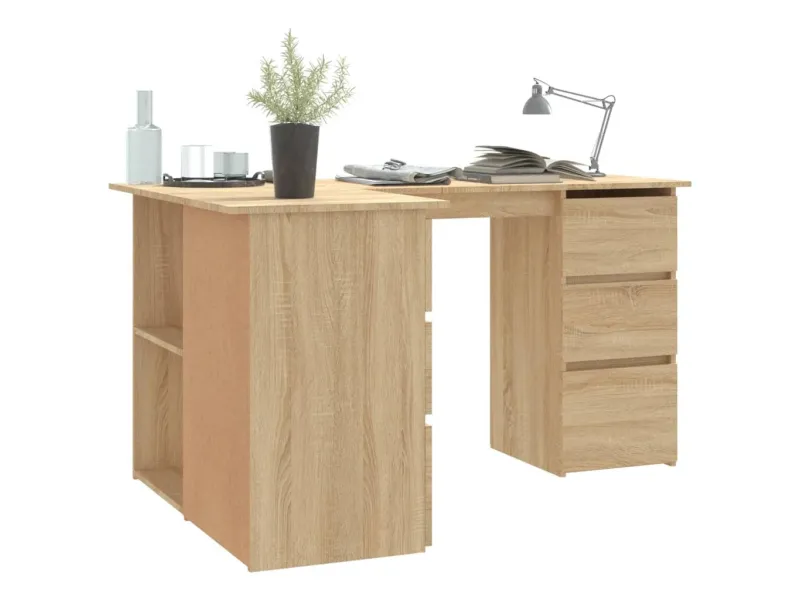 Bureau d'angle Chêne sonoma 145x100x76 cm Aggloméré