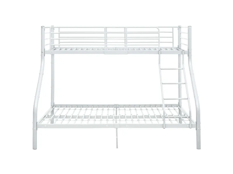 Lit superposé Blanc Métal 140x200 cm/90x200 cm