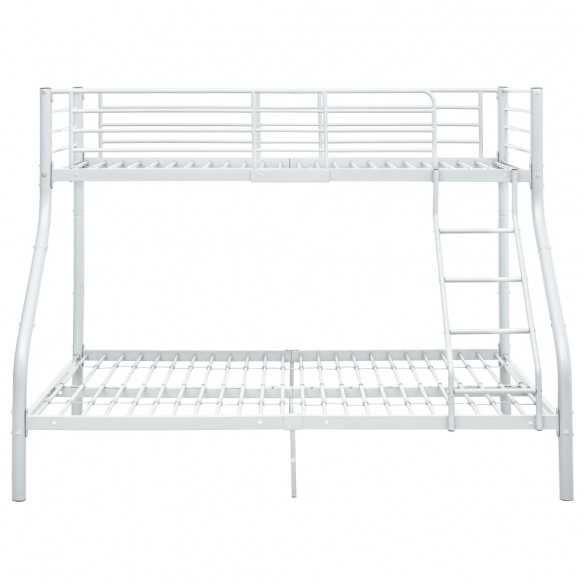 Lit superposé Blanc Métal 140x200 cm/90x200 cm