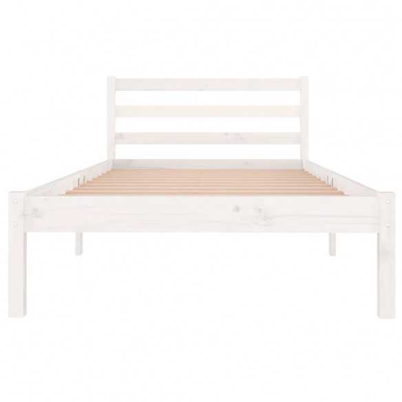 Lit Bois massif de pin 90x200 cm Blanc