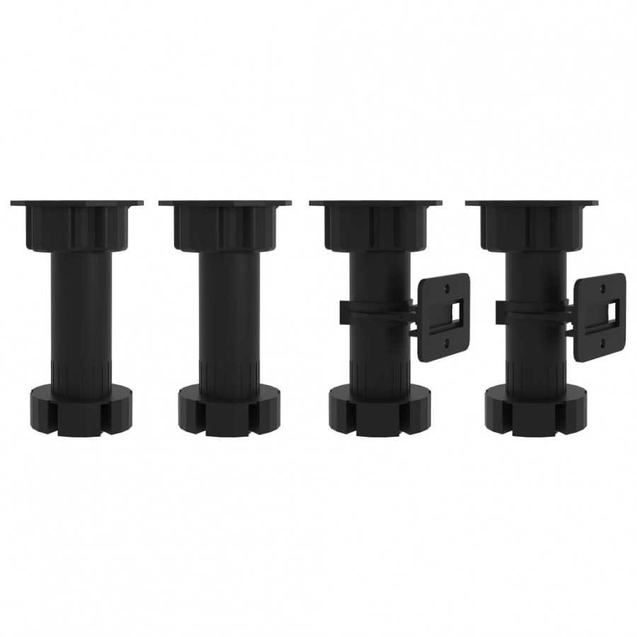 Ensemble de meubles de cuisine 4 pcs Noir Aggloméré