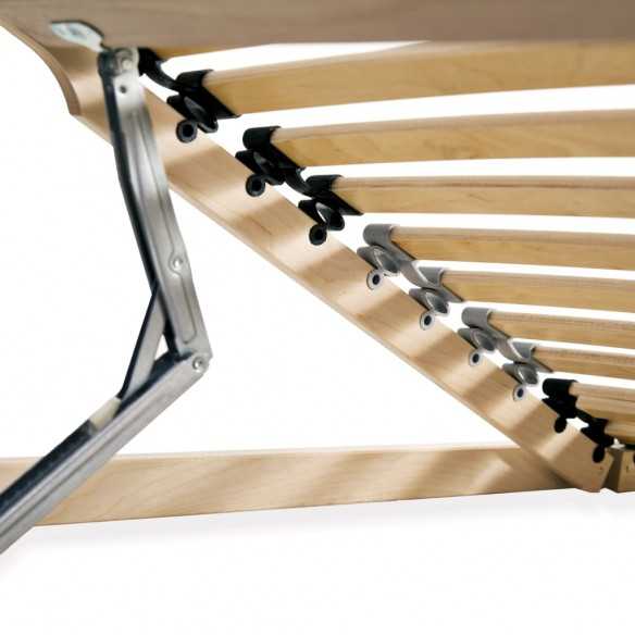 Sommiers à lattes 2 pcs avec 28 lattes 7 zones 90x200 cm