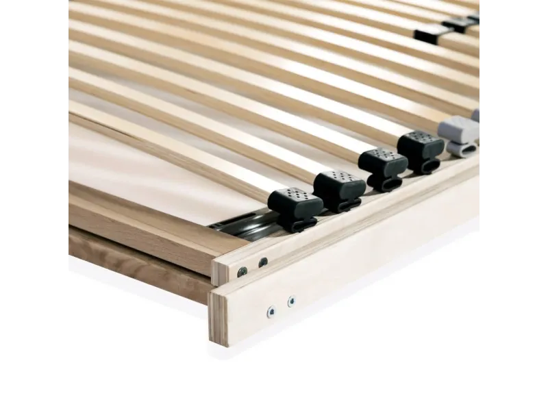 Sommiers à lattes 2 pcs avec 28 lattes 7 zones 90x200 cm