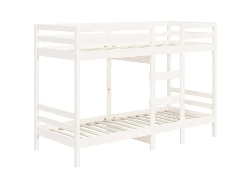 Lit superposé Blanc 90x190 cm Bois de pin massif