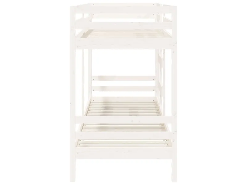 Lit superposé Blanc 90x190 cm Bois de pin massif