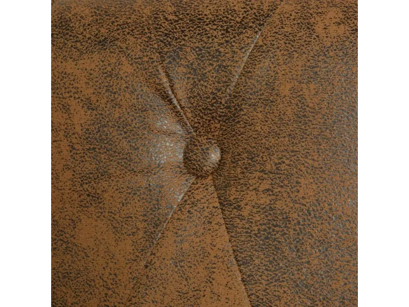 Canapé Chesterfield 3 places cuir artificiel marron