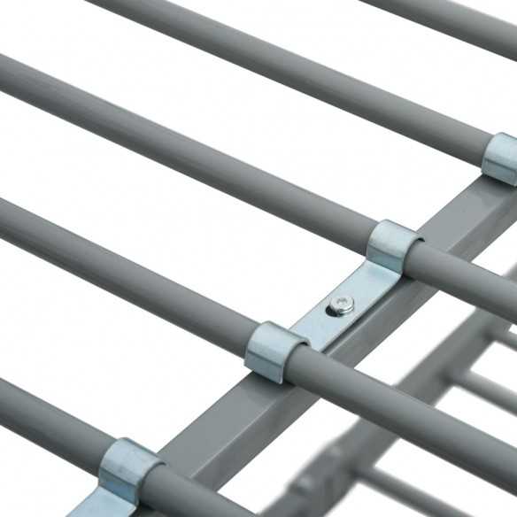 Lit superposé Gris Métal 140x200 cm/90x200 cm