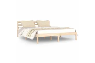 Lit Bois de pin massif 160x200 cm 2