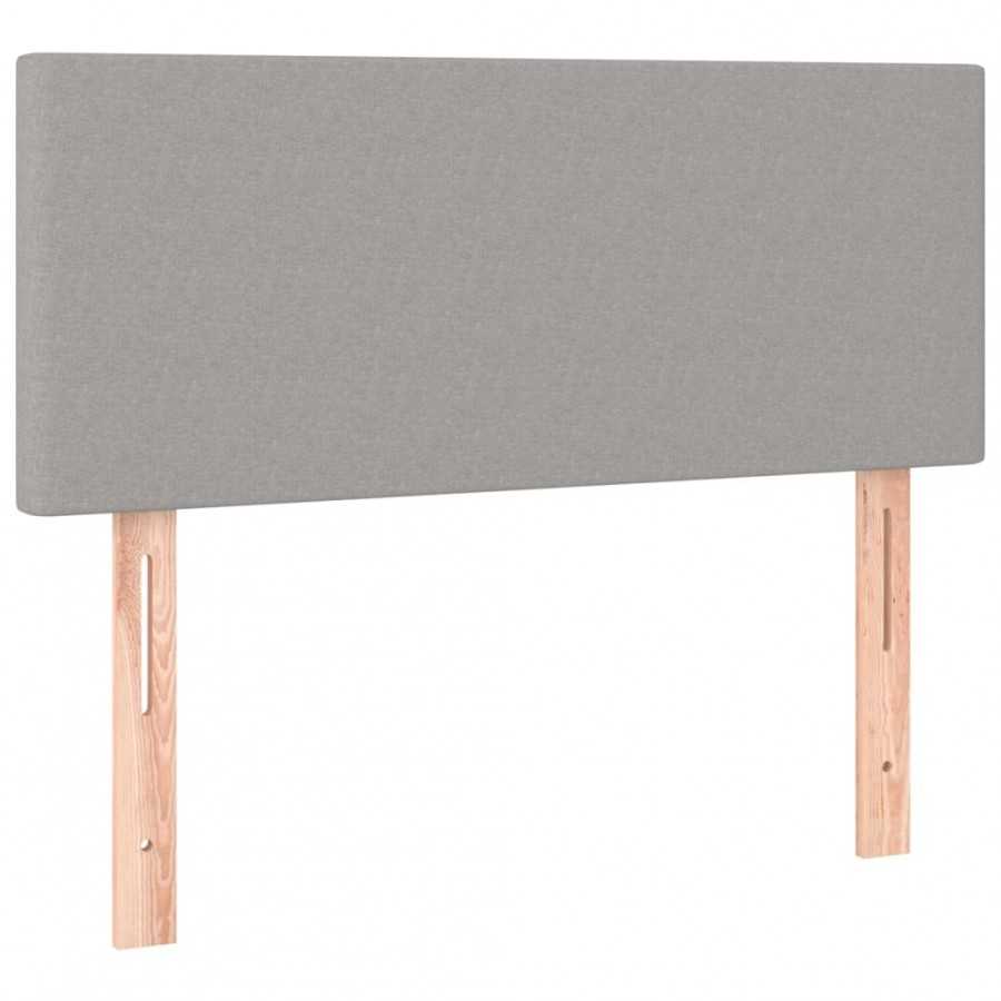 Tête de lit à LED Gris clair 100x5x78/88 cm Tissu