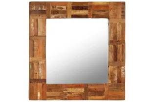 Miroir mural Bois de récupération massif 60 x 60 cm