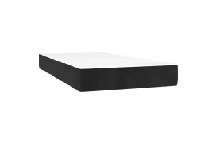 Matelas de lit à ressorts ensachés Noir 90x200x20 cm Velours 2