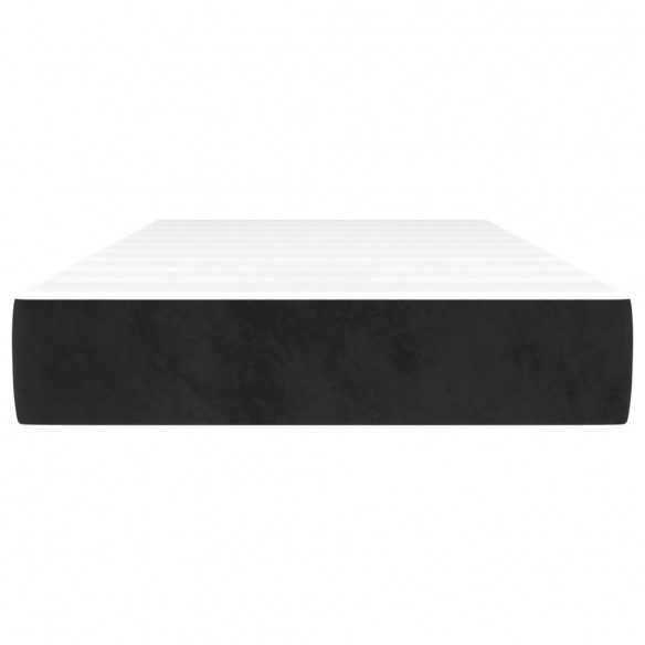 Matelas de lit à ressorts ensachés Noir 90x200x20 cm Velours