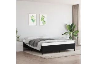 Lit Noir 160x200 cm Tissu