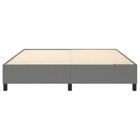 Lit Gris foncé 160x200 cm Tissu