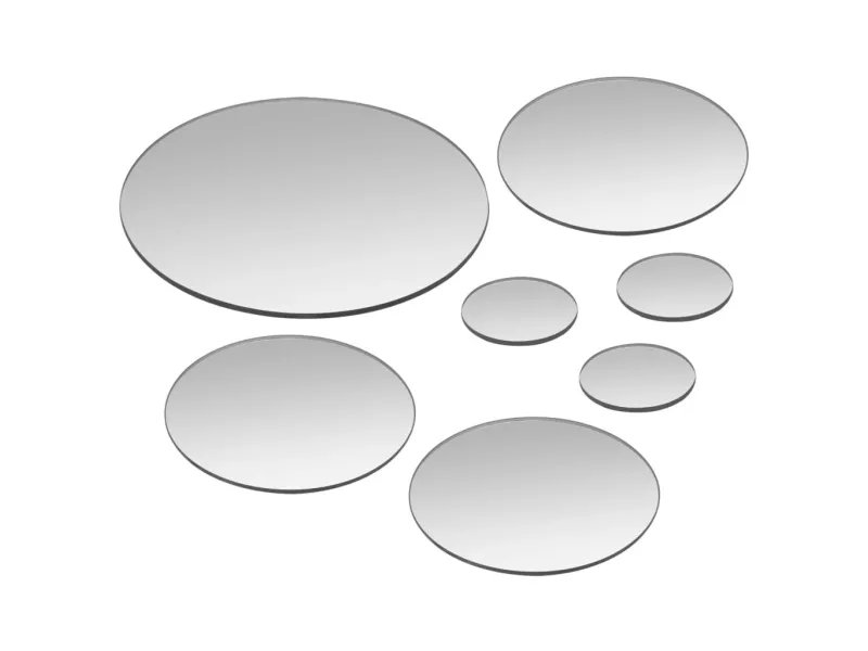 Ensemble de miroir mural 7 pcs Verre Rond