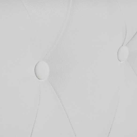 Canapé Chesterfield à 3 places cuir synthétique blanc