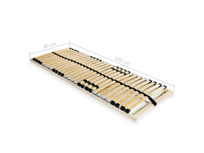 Sommier à lattes avec 28 lattes 7 zones 80 x 200 cm
