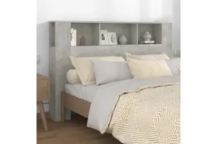 Armoire de tête de lit Gris béton 160x18,5x104,5 cm