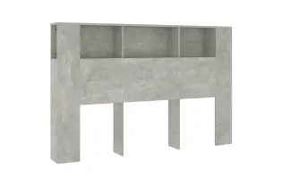 Armoire de tête de lit Gris béton 160x18,5x104,5 cm 2