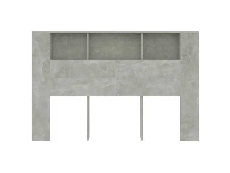 Armoire de tête de lit Gris béton 160x18,5x104,5 cm