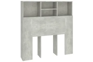 Armoire de tête de lit Gris béton 100x19x103,5 cm 2