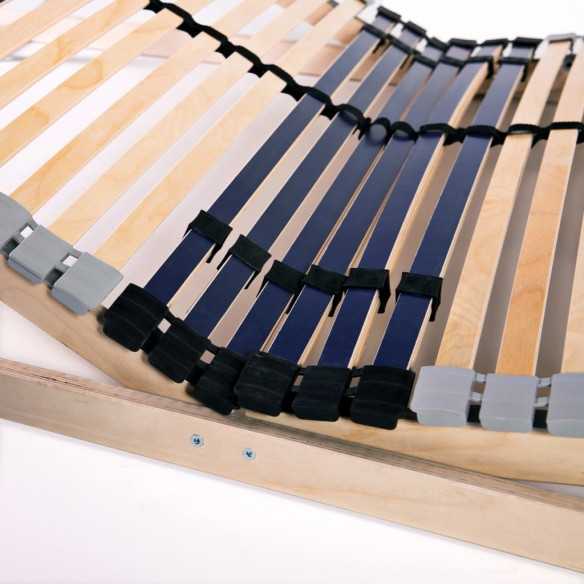 Sommier à lattes avec 42 lattes 7 zones 140 x 200 cm