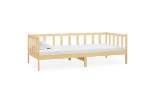 Lit Bois de pin massif 90x200 cm 2