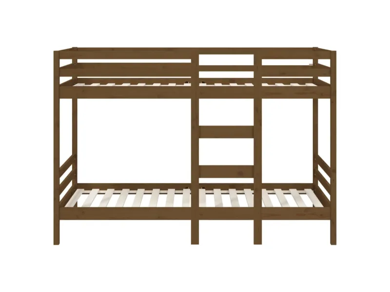 Lit superposé Marron miel 90x200 cm Bois de pin massif