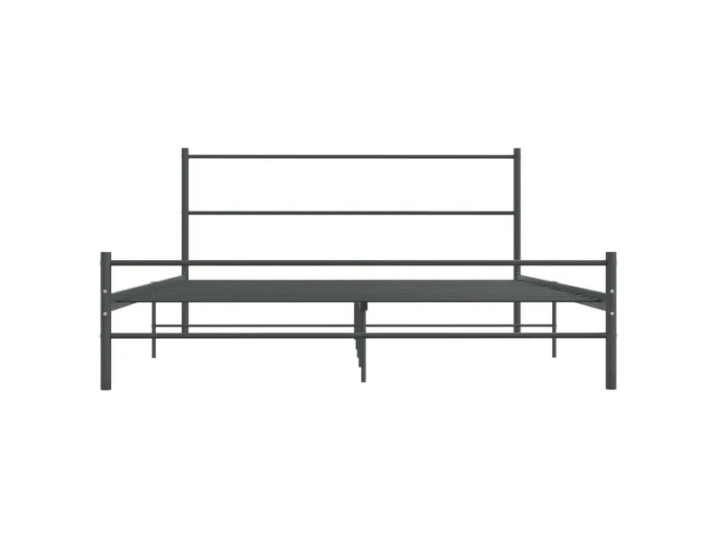 Lit Gris Métal 140 x 200 cm