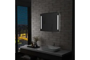 Miroir mural à LED pour salle de bains 80x60 cm