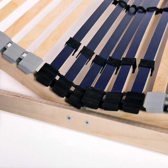 Sommiers à lattes 2 pcs avec 42 lattes 7 zones 80x200 cm