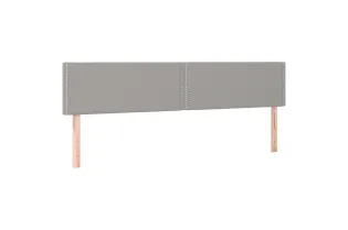 Têtes de lit 2 pcs Gris clair 100x5x78/88 cm Tissu 2