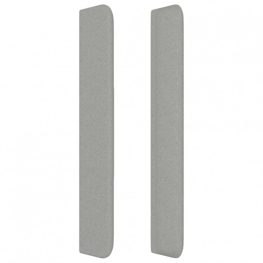 Tête de lit avec oreilles Gris clair 103x16x118/128 cm Tissu