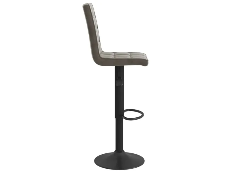 Tabourets de bar lot de 2 gris foncé velours