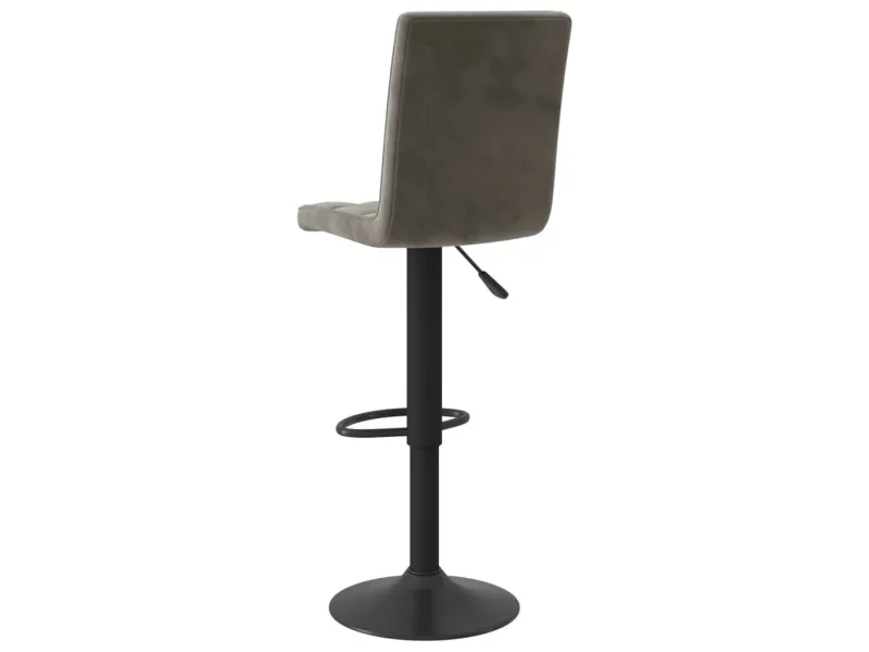 Tabourets de bar lot de 2 gris foncé velours