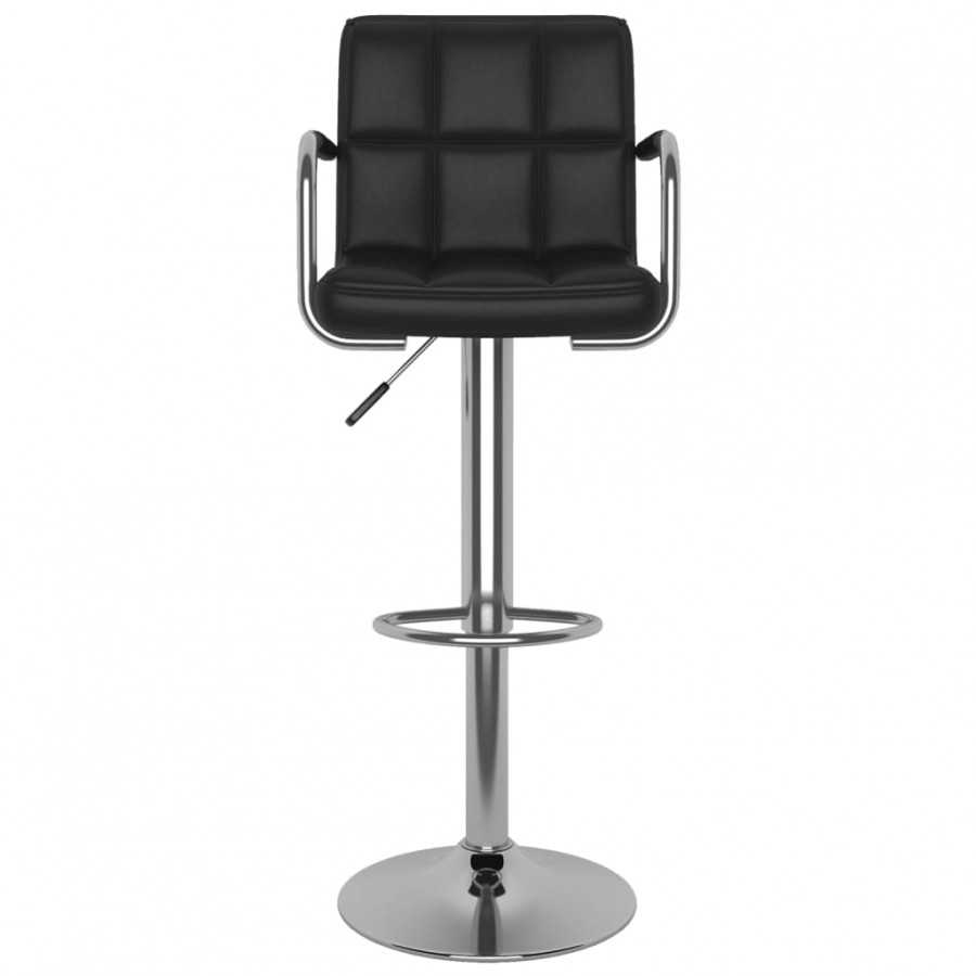 Tabourets de bar lot de 2 noir similicuir