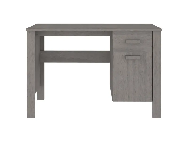 Bureau HAMAR Gris clair 113x50x75 cm Bois massif de pin