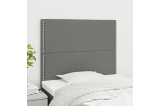 Têtes de lit 2 pcs Gris foncé 100x5x78/88 cm Tissu