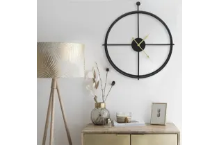 Horloge murale Noir 52 cm Fer
