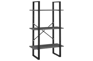 Étagère de rangement Gris 60x30x105 cm Bois de pin massif 2
