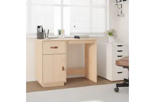 Bureau 95x50x75 cm Bois massif de pin