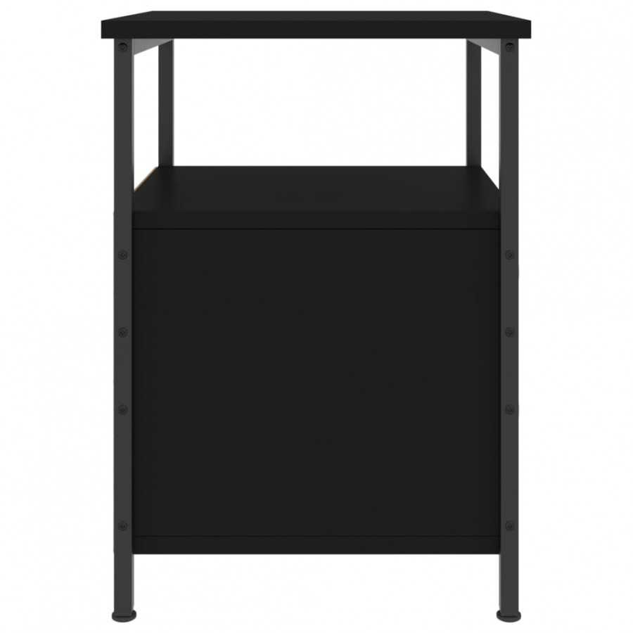 Table de chevet noir 34x35,5x50 cm bois d’ingénierie