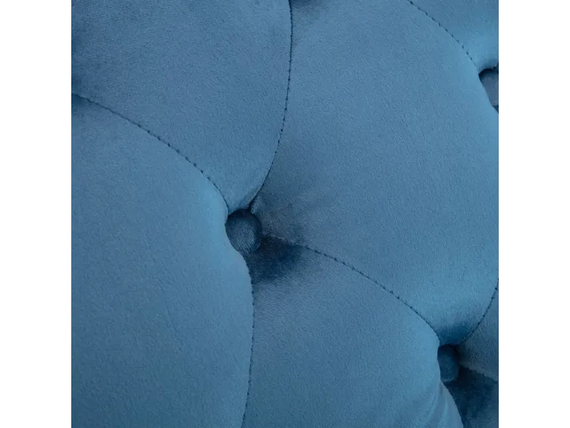 Chaise longue Bleu Velours