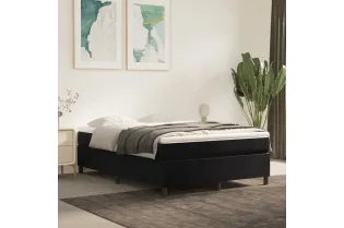 cadre de lit avec matelas Noir 140x200 cm Velours